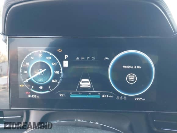 2025 Hyundai Elantra Blue with VIN KMHLM4DJ1SU125835, listed as a IAAI auction lot 42923341 with 7,757 mi miles and . Bid and sale history available at DreamBid. Image 7.