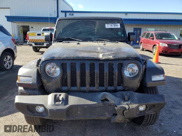 2023 Jeep Wrangler Sport с VIN 1C4HJXDN9PW512460, выставлен на аукционе Copart как лот 77107894 с пробегом 23 142 миль миль и Списание • Salvage title. История ставок и продаж доступна на DreamBid. Изображение 5.