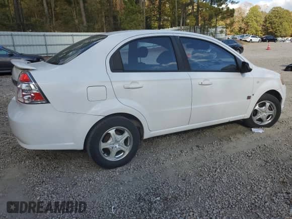 2008 Chevrolet Aveo LS z VIN KL1TD56638B071467, wystawiony jako Copart lot #79001534 z przebiegiem 161 209 mil mil oraz Szkoda całkowita • Salvage title. Historia ofert i sprzedaży dostępna na DreamBid. Obrazek 3.