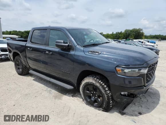 2025 Ram 1500 Warlock with VIN 1C6SRFGPXSN713148, listed as a Copart auction lot 63700725 with 2,210 mi miles and Non repairable. Bid and sale history available at DreamBid. Image 4.