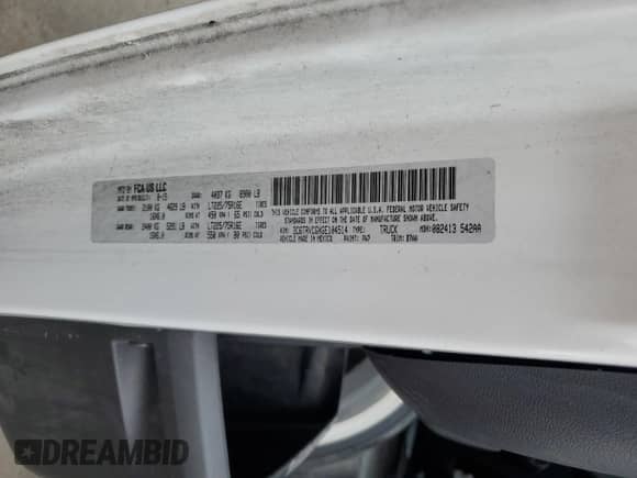 2016 Ram ProMaster Cargo с VIN 3C6TRVCGXGE104514, выставлен на аукционе Copart как лот 78534174 с пробегом 103 929 миль миль и Списание • Salvage title. История ставок и продаж доступна на DreamBid. Изображение 13.