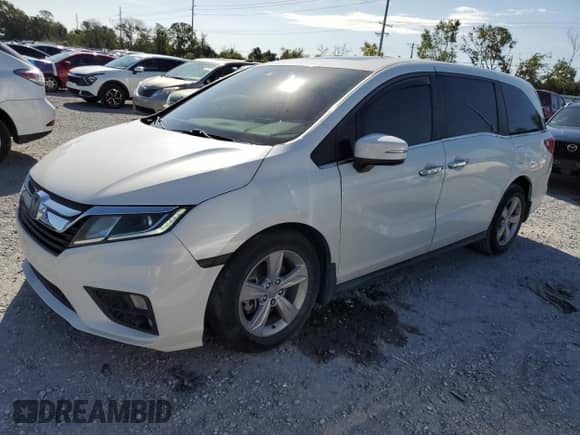 2020 Honda Odyssey EX-L с VIN 5FNRL6H73LB002124, выставлен на аукционе Copart как лот 80749295 с пробегом 52 284 миль миль и На запчасти • Non repairable. История ставок и продаж доступна на DreamBid. Изображение 1.