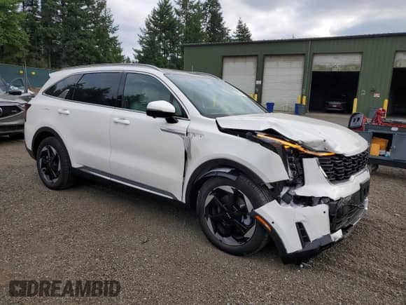 2025 Kia Sorento SX Prestige with VIN KNDRMDJH9S5410244, listed as a Copart auction lot 80402675 with 3,424 mi miles and Salvage title. Bid and sale history available at DreamBid. Image 4.