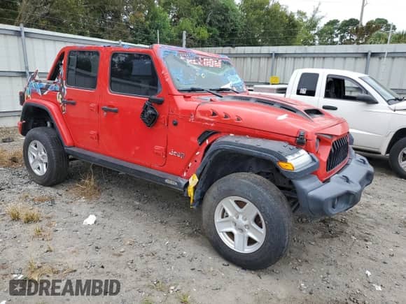 2021 Jeep Wrangler Unlimited Rubicon z VIN 1C4HJXFN7MW649602, wystawiony jako Copart lot #71774825 z przebiegiem 38 850 mil mil oraz Szkoda całkowita • Salvage title. Historia ofert i sprzedaży dostępna na DreamBid. Obrazek 4.