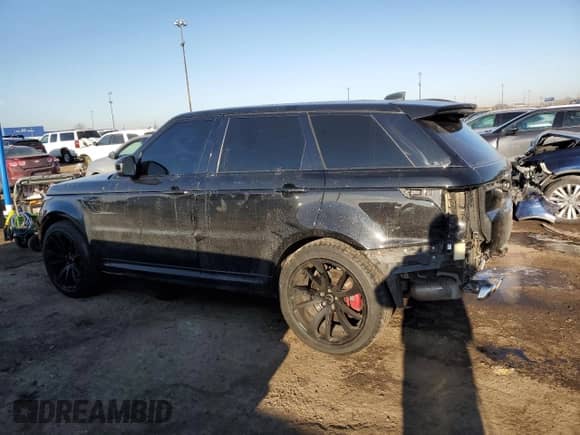 2018 Land Rover Range Rover Sport SVR with VIN SALWZ2SE6JA198429, listed as a Copart auction lot 43245285 with 93,680 mi miles and Clean title. Bid and sale history available at DreamBid. Image 2.