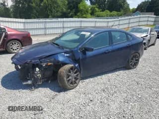 2016 Dodge Dart SXT Sport Blacktop with VIN 1C3CDFFA9GD817396, listed as a Copart auction lot 64105545 with 112,349 mi miles and Salvage title. Bid and sale history available at DreamBid. Image 1.