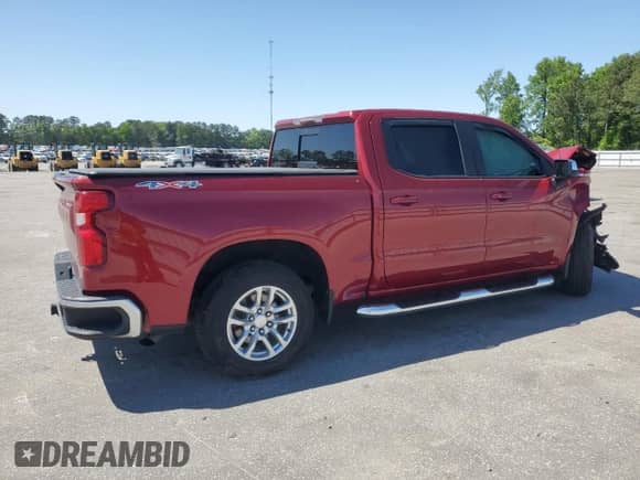 2020 Chevrolet Silverado 1500 LT with VIN 1GCPYDEK1LZ187905, listed as a Copart auction lot 54711115 with 110,939 mi miles and Salvage title. Bid and sale history available at DreamBid. Image 3.