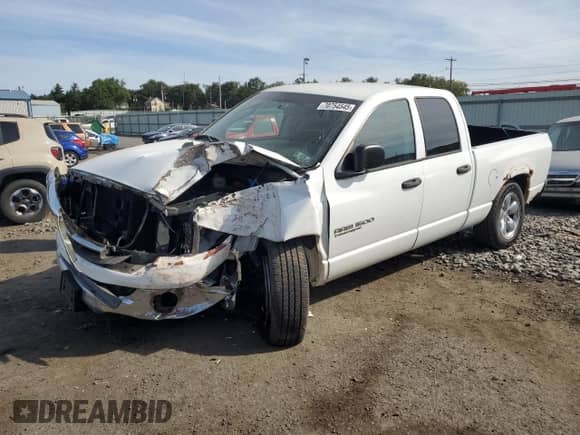2005 Dodge 1500 SLT with VIN 1D7HU18D35S349336, listed as a Copart auction lot 70754545 with 160,951 mi miles and Salvage title. Bid and sale history available at DreamBid. Image 1.