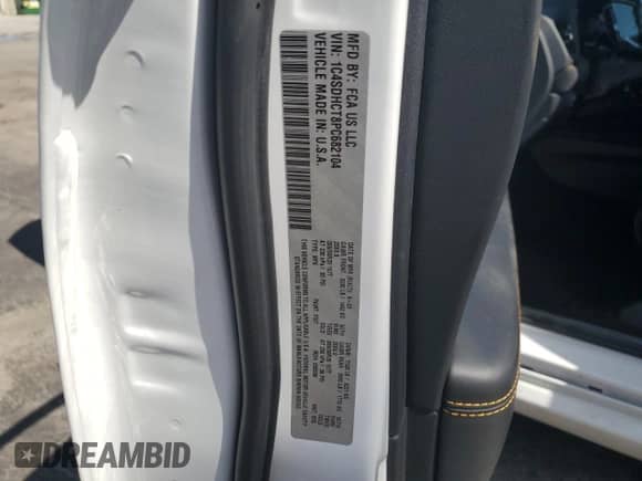 2023 Dodge Durango R/T Plus with VIN 1C4SDHCT8PC682104, listed as a Copart auction lot 68661745 with 44,750 mi miles and Non repairable. Bid and sale history available at DreamBid. Image 14.