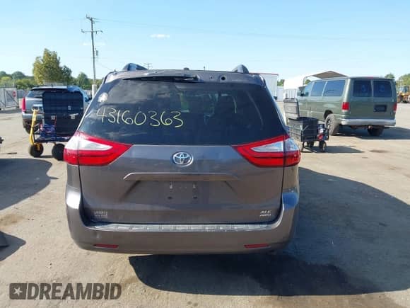 2015 Toyota Sienna Limited with VIN 5TDDK3DCXFS105328, listed as a IAAI auction lot 43160363 with 164,426 mi miles and . Bid and sale history available at DreamBid. Image 17.