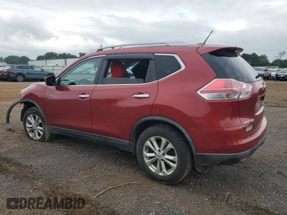 2016 Nissan Rogue SV with VIN KNMAT2MT3GP682515, listed as a Copart auction lot 68221095 with Not provided miles and Salvage title. Bid and sale history available at DreamBid. Image 2.