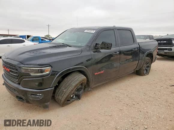 2022 Ram 1500 Limited z VIN 1C6RREHT9NN364623, wystawiony jako Copart lot #58640075 z przebiegiem 49 072 mil mil oraz Szkoda całkowita • Salvage title. Historia ofert i sprzedaży dostępna na DreamBid. Obrazek 1.