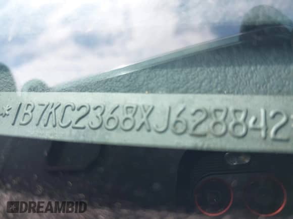 1999 Dodge 2500 with VIN 1B7KC2368XJ628842, listed as a IAAI auction lot 42877941 with 171,552 mi miles and . Bid and sale history available at DreamBid. Image 15.