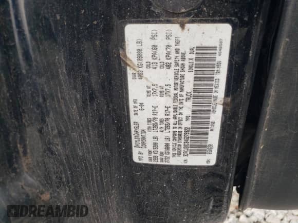 2004 Dodge 2500 SLT with VIN 3D7KU28C64G275922, listed as a Copart auction lot 43616345 with Not provided miles and Salvage title. Bid and sale history available at DreamBid. Image 12.
