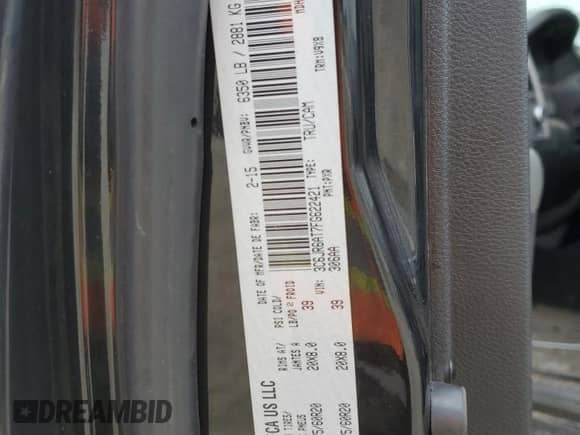 2015 Ram 1500 Express с VIN 3C6JR6AT7FG622421, выставлен на аукционе Copart как лот 76751083 с пробегом 65 251 миль миль и На запчасти • Non repairable. История ставок и продаж доступна на DreamBid. Изображение 13.