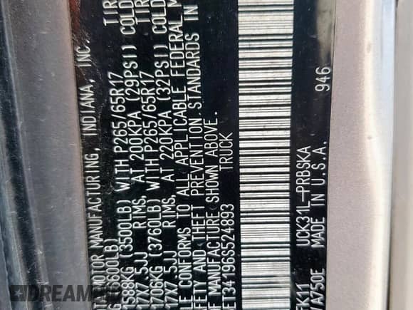 2006 Toyota Tundra SR5 z VIN 5TBET34196S524893, wystawiony jako Copart lot #81275185 z przebiegiem 157 951 mil mil oraz Szkoda całkowita • Salvage title. Historia ofert i sprzedaży dostępna na DreamBid. Obrazek 12.