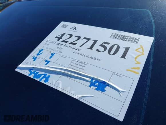 2020 Jeep Grand Cherokee Limited z VIN 1C4RJEBG8LC317006, wystawiony jako IAAI lot #42271501 z przebiegiem 54 078 mil mil oraz . Historia ofert i sprzedaży dostępna na DreamBid. Obrazek 18.