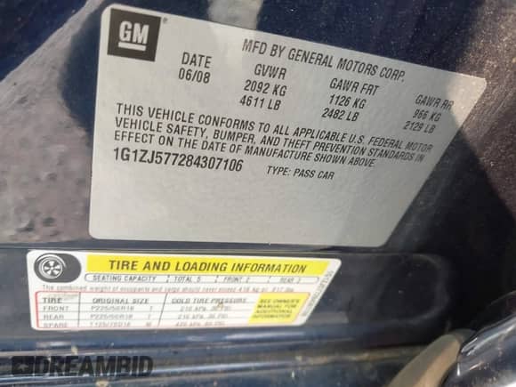 2008 Chevrolet Malibu 2LT с VIN 1G1ZJ577284307106, выставлен на аукционе IAAI как лот 43114019 с пробегом 165 895 миль миль и . История ставок и продаж доступна на DreamBid. Изображение 9.