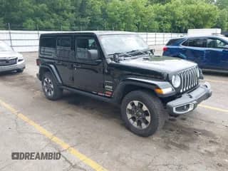2021 Jeep Wrangler Unlimited Sahara z VIN 1C4HJXEN0MW816173, wystawiony jako IAAI lot #42837383 z przebiegiem 53 143 mil mil oraz . Historia ofert i sprzedaży dostępna na DreamBid. Obrazek 1.