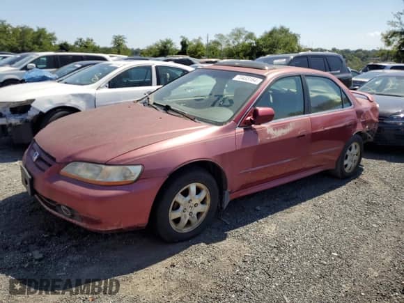 2002 Honda Accord with VIN JHMCG55602C023779, listed as a Copart auction lot 62925845 with 187,498 mi miles and Non repairable. Bid and sale history available at DreamBid. Image 1.