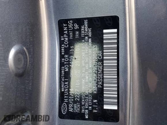 2014 Hyundai Genesis Coupe R-Spec с VIN KMHHU6KJ9EU120133, выставлен на аукционе Copart как лот 70790624 с пробегом 114 659 миль миль и Списание • Salvage title. История ставок и продаж доступна на DreamBid. Изображение 12.