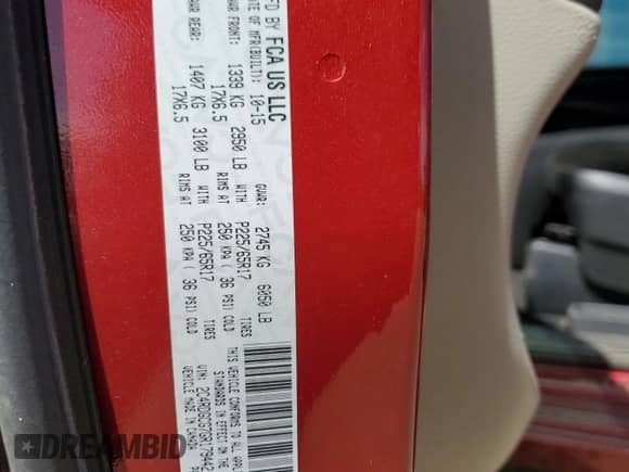 2016 Dodge Grand Caravan SXT с VIN 2C4RDGCG7GR179442, выставлен на аукционе Copart как лот 53554755 с пробегом 235 766 миль миль и Списание • Salvage title. История ставок и продаж доступна на DreamBid. Изображение 13.