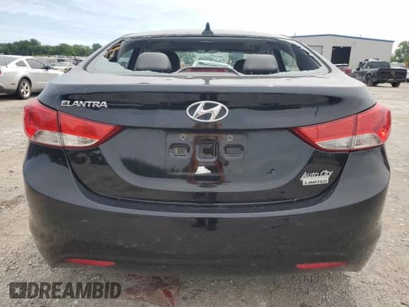 2013 Hyundai Elantra Limited with VIN 5NPDH4AE8DH347001, listed as a Copart auction lot 55632175 with 119,446 mi miles and Salvage title. Bid and sale history available at DreamBid. Image 6.