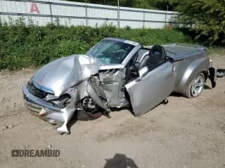 2004 Chevrolet SSR LS с VIN 1GCES14P14B113950, выставлен на аукционе Copart как лот 80127485 с пробегом 75 244 миль миль и Чистый • Clean title. История ставок и продаж доступна на DreamBid. Изображение 1.