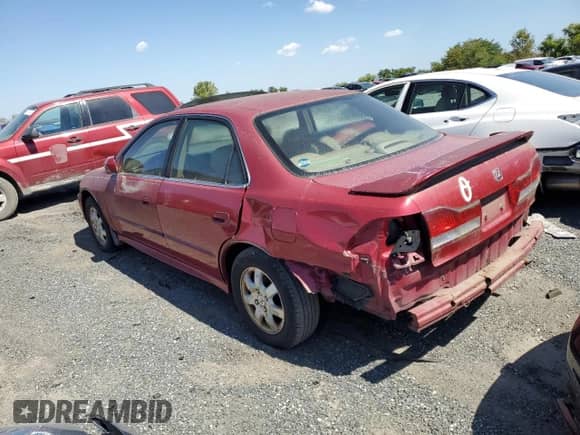 2002 Honda Accord with VIN JHMCG55602C023779, listed as a Copart auction lot 62925845 with 187,498 mi miles and Non repairable. Bid and sale history available at DreamBid. Image 2.