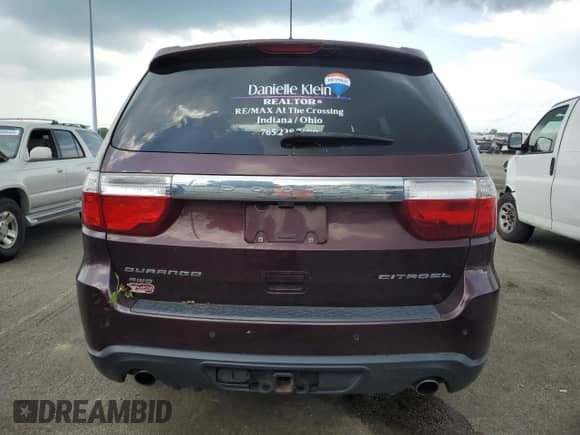 2012 Dodge Durango Citadel with VIN 1C4SDJET1CC188309, listed as a Copart auction lot 65580995 with 188,734 mi miles and Salvage title. Bid and sale history available at DreamBid. Image 6.