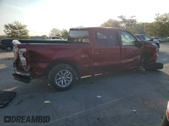 2021 Chevrolet Silverado 1500 LT with VIN 3GCUYDED6MG248848, listed as a Copart auction lot 80098925 with 71,080 mi miles and Salvage title. Bid and sale history available at DreamBid. Image 3.