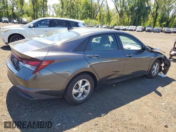 2021 Hyundai Elantra SE with VIN 5NPLL4AG4MH045698, listed as a Copart auction lot 70051995 with 57,883 mi miles and Salvage title. Bid and sale history available at DreamBid. Image 3.