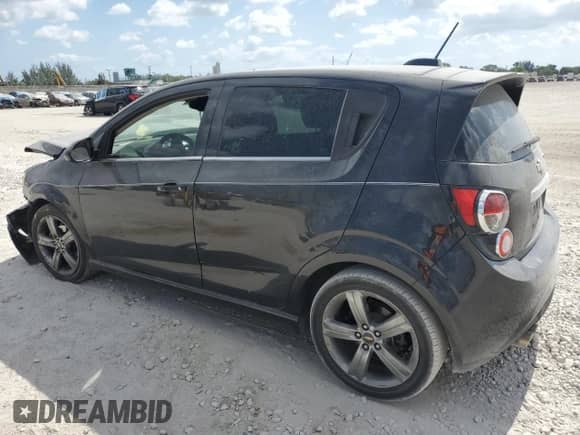 2015 Chevrolet Sonic RS with VIN 1G1JG6SB5F4148799, listed as a Copart auction lot 55062655 with 89,564 mi miles and Salvage title. Bid and sale history available at DreamBid. Image 2.