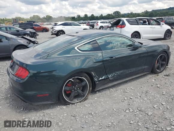2019 Ford Mustang Bullitt z VIN 1FA6P8K02K5505292, wystawiony jako Copart lot #66495995 z przebiegiem 54 711 mil mil oraz Szkoda całkowita • Salvage title. Historia ofert i sprzedaży dostępna na DreamBid. Obrazek 3.