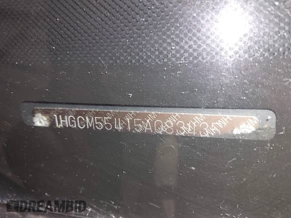 2005 Honda Accord LX с VIN 1HGCM55415A083435, выставлен на аукционе IAAI как лот 42665681 с пробегом 203 028 миль миль и . История ставок и продаж доступна на DreamBid. Изображение 9.