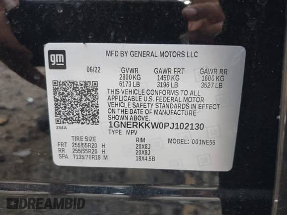 2023 Chevrolet Traverse Premier с VIN 1GNERKKW0PJ102130, выставлен на аукционе IAAI как лот 42336735 с пробегом 51 313 миль миль и . История ставок и продаж доступна на DreamBid. Изображение 9.