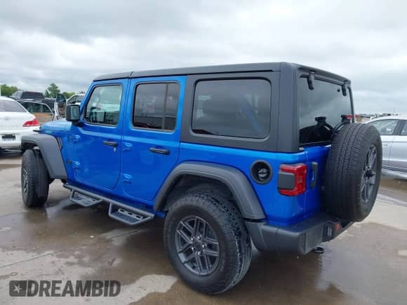 2024 Jeep Wrangler Sport S with VIN 1C4PJXDG0RW335409, listed as a IAAI auction lot 42732002 with 8,161 mi miles and . Bid and sale history available at DreamBid. Image 3.