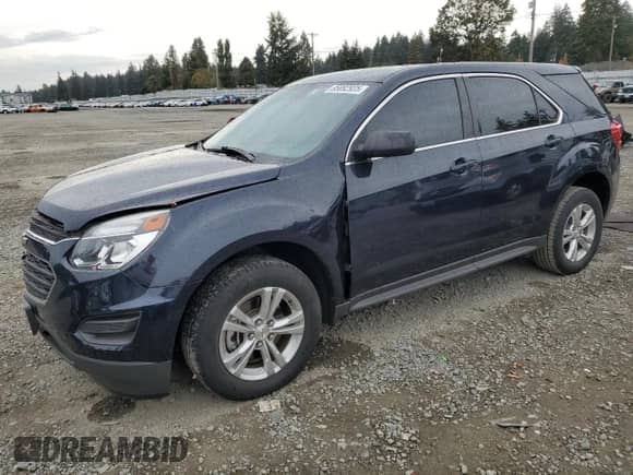 2016 Chevrolet Equinox LS with VIN 2GNALBEK5G6189531, listed as a Copart auction lot 85892925 with 34,765 mi miles and Salvage title. Bid and sale history available at DreamBid. Image 1.