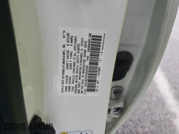 2014 Honda Accord Touring z VIN 1HGCR3F97EA020887, wystawiony jako Copart lot #81051495 z przebiegiem 94 446 mil mil oraz Szkoda całkowita • Salvage title. Historia ofert i sprzedaży dostępna na DreamBid. Obrazek 13.