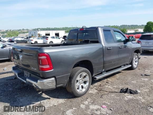 2019 Ram 1500 Big Horn with VIN 1C6SRFBT7KN780956, listed as a IAAI auction lot 42241716 with 103,218 mi miles and . Bid and sale history available at DreamBid. Image 4.