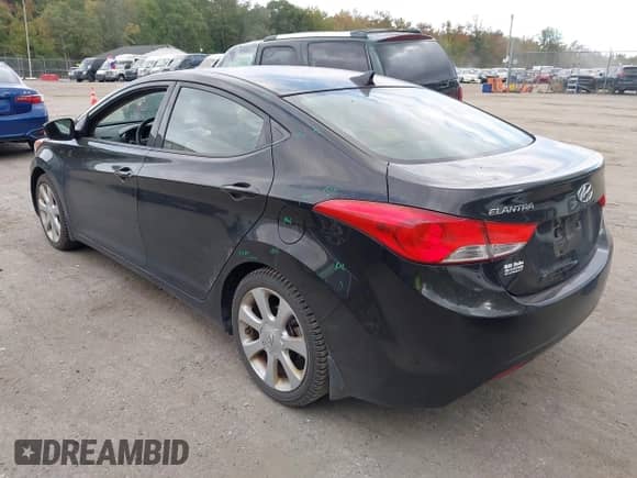 2013 Hyundai Elantra GLS with VIN KMHDH4AE0DU927201, listed as a IAAI auction lot 43383253 with 117,024 mi miles and . Bid and sale history available at DreamBid. Image 3.