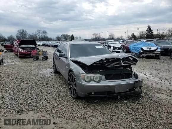 2005 BMW 7 Series 745Li with VIN WBAGN63515DS56509, listed as a Copart auction lot 51021155 with Not provided miles and Salvage title. Bid and sale history available at DreamBid. Image 10.