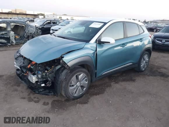 2020 Hyundai Kona SEL with VIN KM8K23AG3LU072237, listed as a IAAI auction lot 41614987 with 33,700 mi miles and . Bid and sale history available at DreamBid. Image 2.