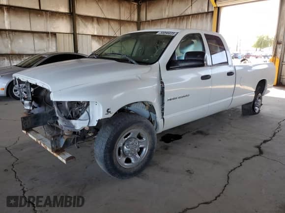 2004 Dodge 2500 SLT with VIN 3D7KA28604G161790, listed as a Copart auction lot 50090035 with Not provided miles and Salvage title. Bid and sale history available at DreamBid. Image 1.