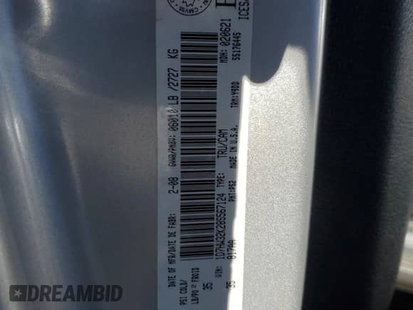 2008 Dodge Dakota with VIN 1D7HW32K28S567124, listed as a Copart auction lot 85261464 with 67,811 mi miles and Clean title. Bid and sale history available at DreamBid. Image 12.