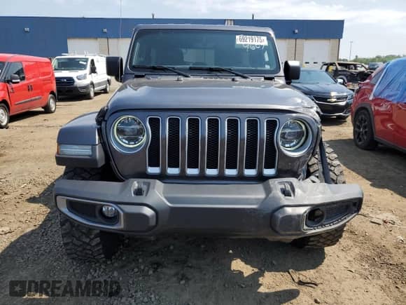 2021 Jeep Wrangler Unlimited Sahara with VIN 1C4HJXEG5MW584607, listed as a Copart auction lot 69219175 with 75,608 mi miles and Clean title. Bid and sale history available at DreamBid. Image 5.