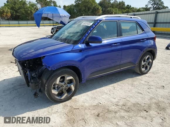 2024 Hyundai Venue Limited z VIN KMHRC8A31RU314991, wystawiony jako Copart lot #58033455 z przebiegiem 4 830 mil mil oraz Szkoda całkowita • Salvage title. Historia ofert i sprzedaży dostępna na DreamBid. Obrazek 1.