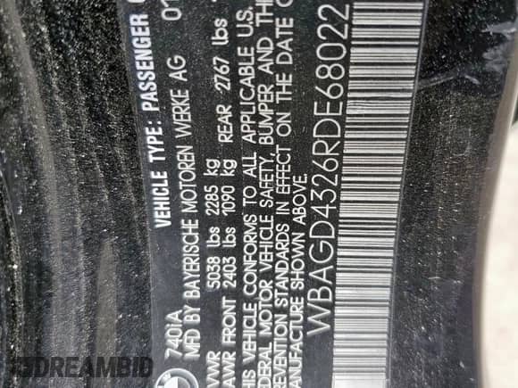 1994 BMW 7 Series с VIN WBAGD4326RDE68022, выставлен на аукционе Copart как лот 57808115 с пробегом 220 431 миль миль и Чистый • Clean title. История ставок и продаж доступна на DreamBid. Изображение 12.