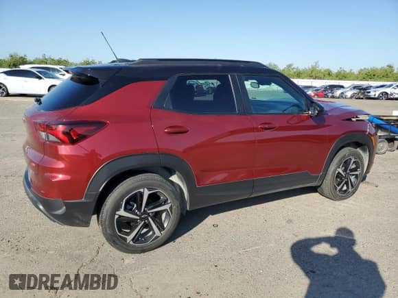 2023 Chevrolet TrailBlazer RS with VIN KL79MUSL3PB146608, listed as a Copart auction lot 81586195 with 23,631 mi miles and Salvage title. Bid and sale history available at DreamBid. Image 3.