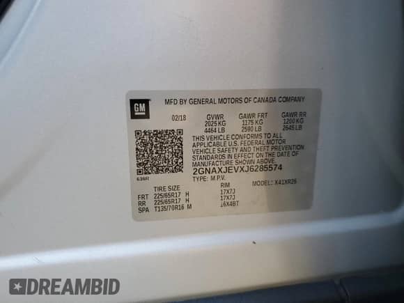 2018 Chevrolet Equinox LT с VIN 2GNAXJEVXJ6285574, выставлен на аукционе Copart как лот 81878485 с пробегом 132 195 миль миль и Чистый • Clean title. История ставок и продаж доступна на DreamBid. Изображение 14.